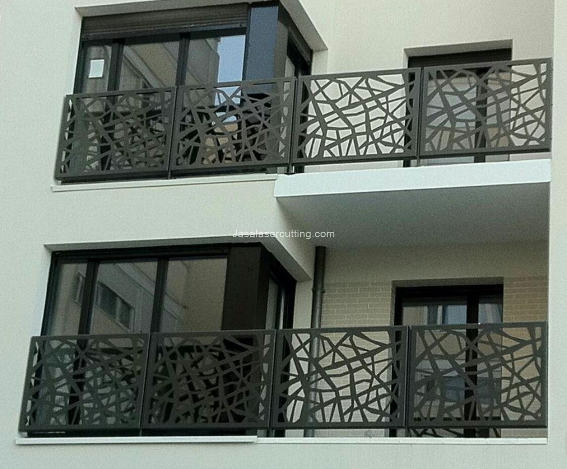 railing balkon minimalis modern nan indah • jasa laser cutting