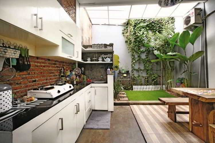 model dapur semi terbuka minimalis | renovasi, interior ...