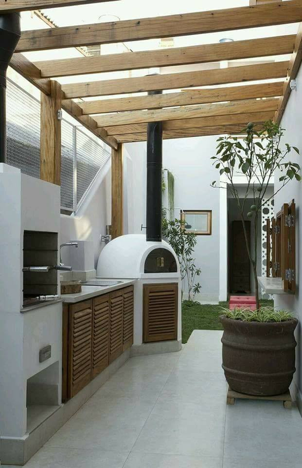13 desain dapur terbuka halaman belakang rumah | gambar ...