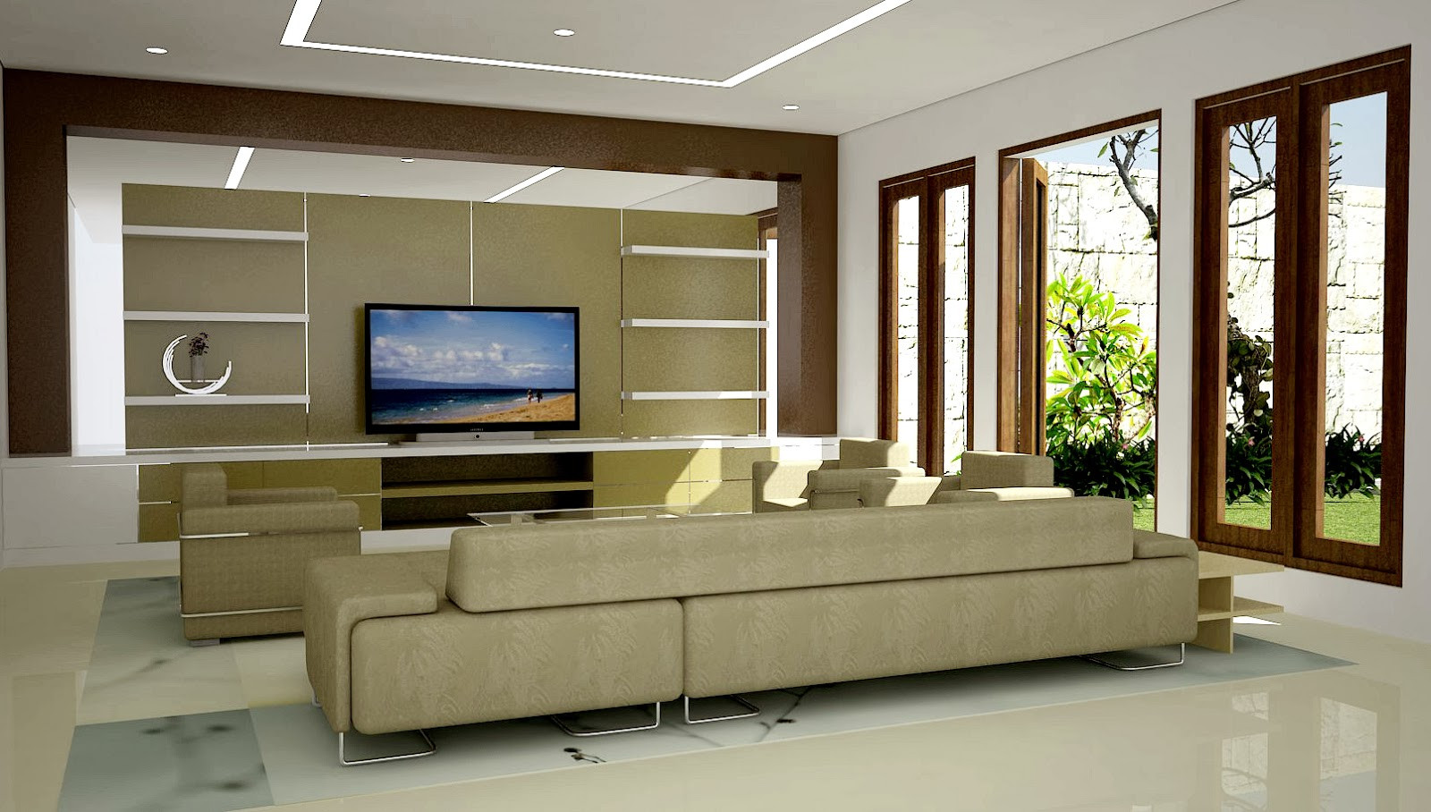 inspirasi desain interior ruang keluarga sederhana
