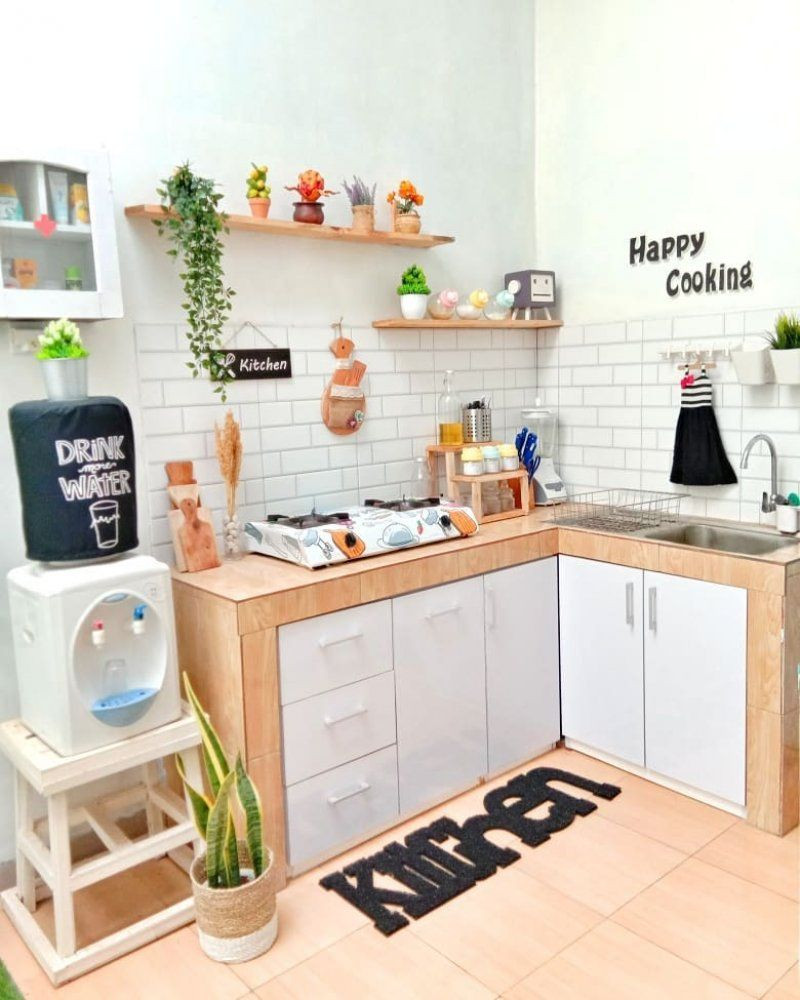 simpel tapi manis, 10 inspirasi dapur minimalis colorful