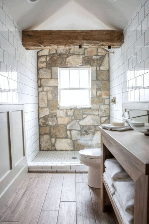 7 kamar mandi minimalis batu alam | aura