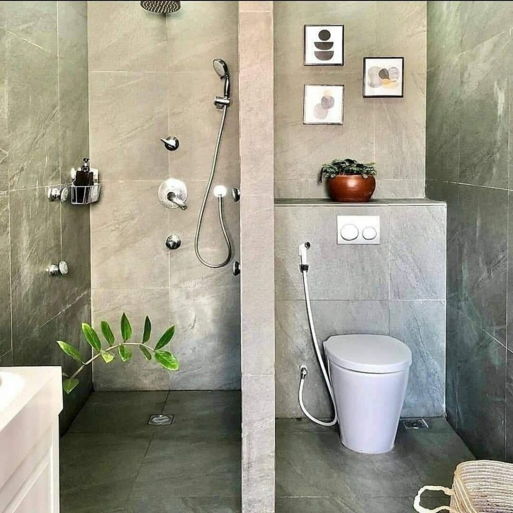 10 desain kamar mandi minimalis dengan kloset jongkok dan