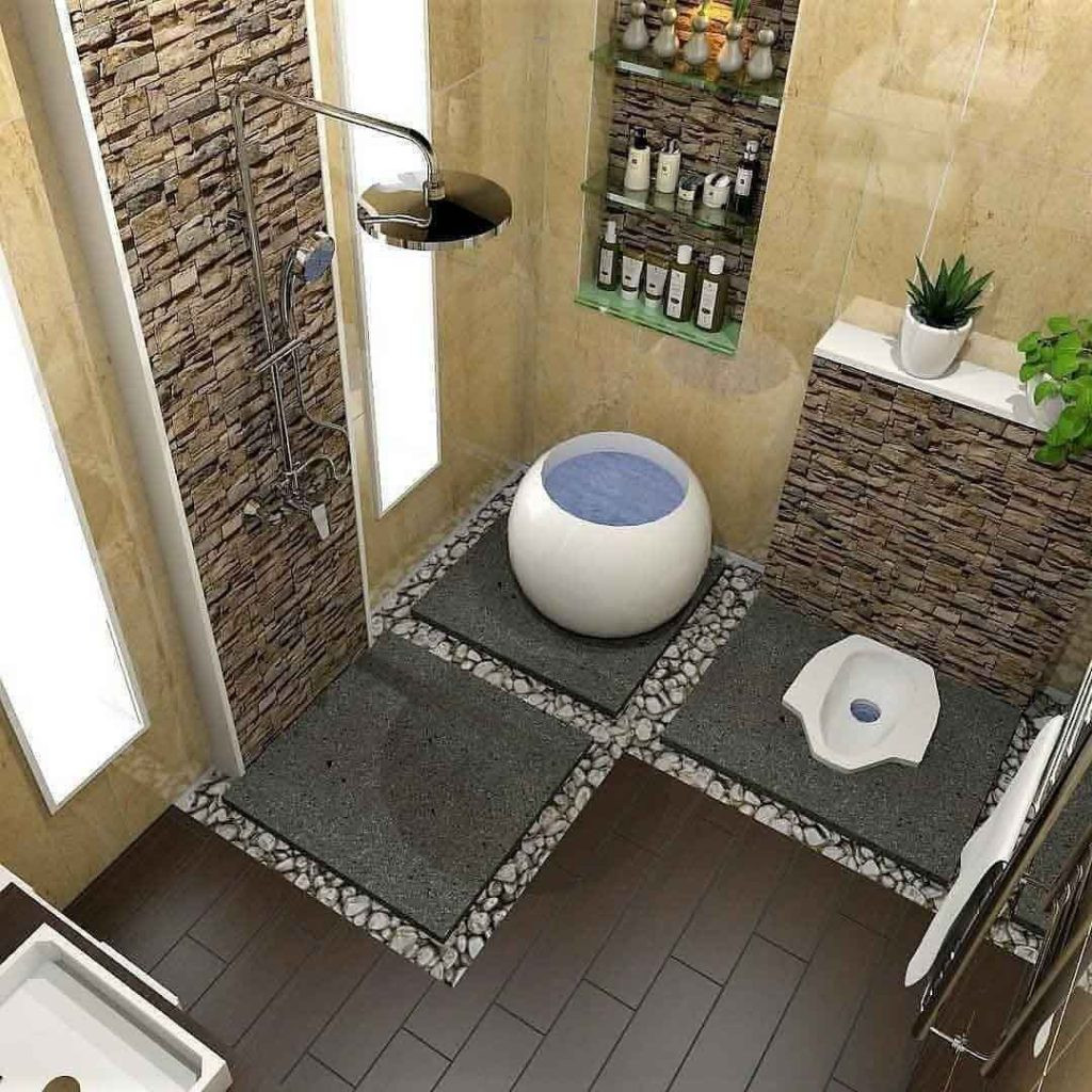 15 desain kamar mandi minimalis dengan kloset jongkok