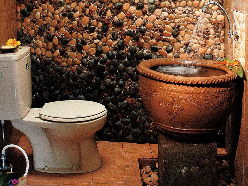 model kamar mandi minimalis batu alam unik