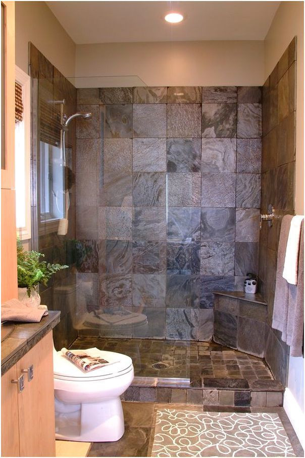 unik desain kamar mandi minimalis kecil sempit batu alam ...