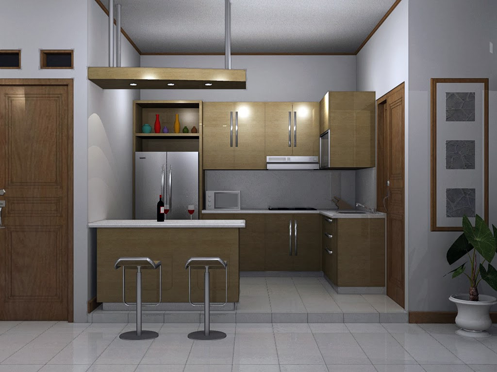 desain dapur serta ruang makan yang modern model rumah