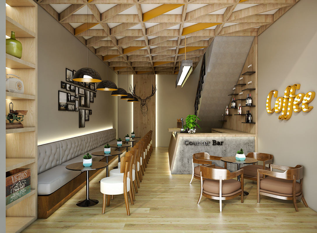 ceiling coffee shop 3d model cgtrader