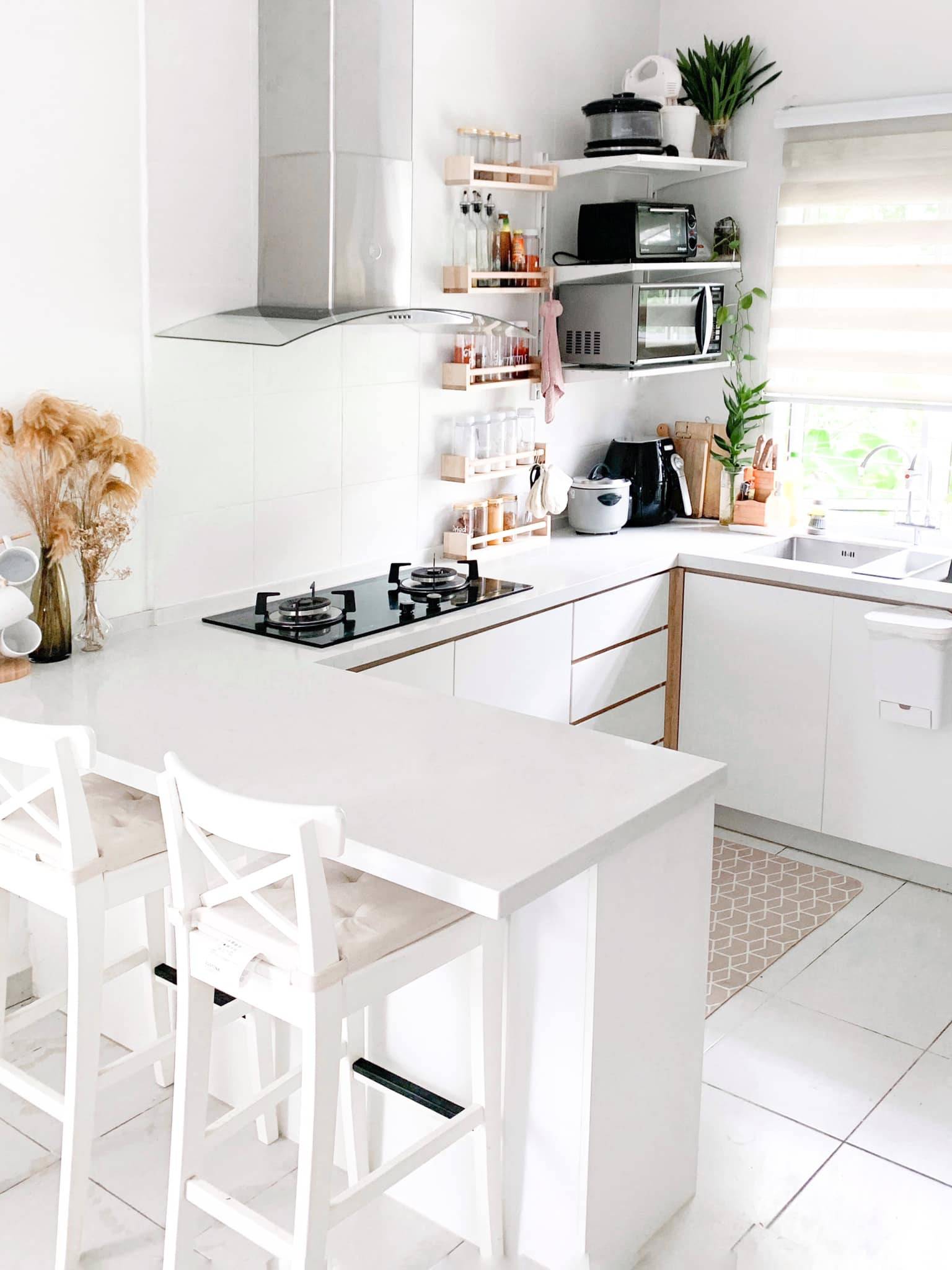 idea deko dapur kecil berkonsepkan minimalis dengan tema