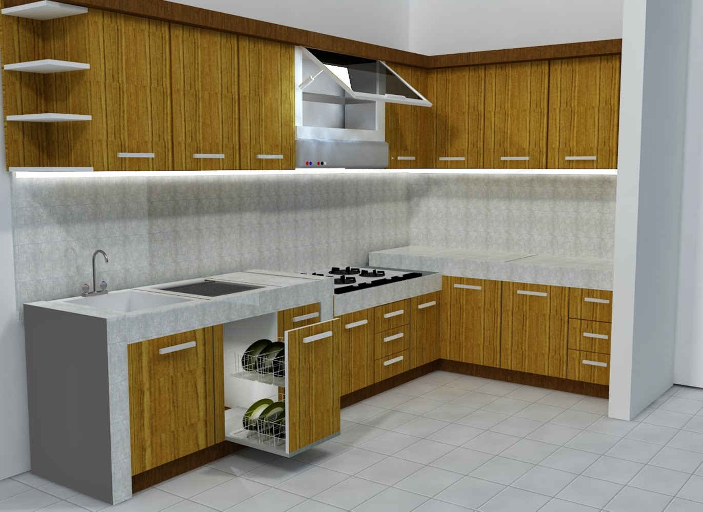 desain dapur minimalis modern kecil tapi cantik