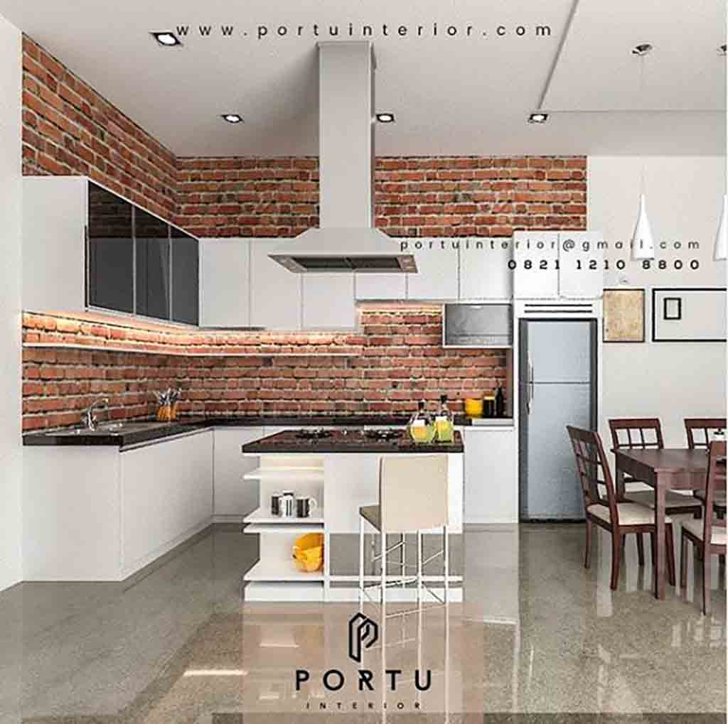 kitchen set model terbaru dengan meja island – portu interior