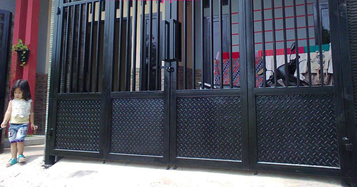 model pintu gerbang lipat minimalis - pagar rumah