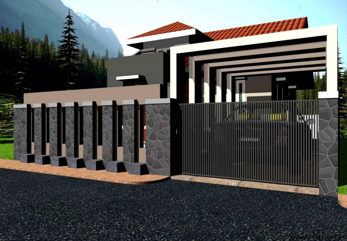 desain pagar rumah | design rumah minimalis