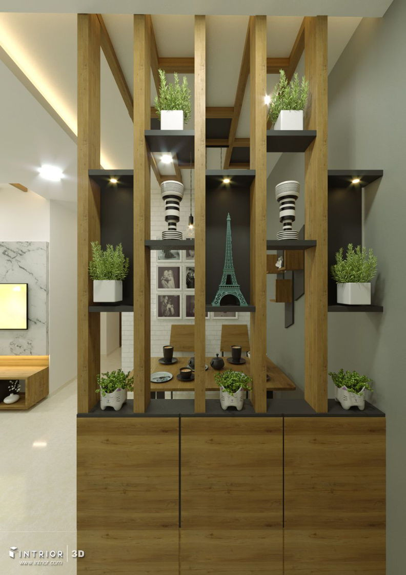 gaya penyekat ruangan kayu minimalis fungsional - adseneca™