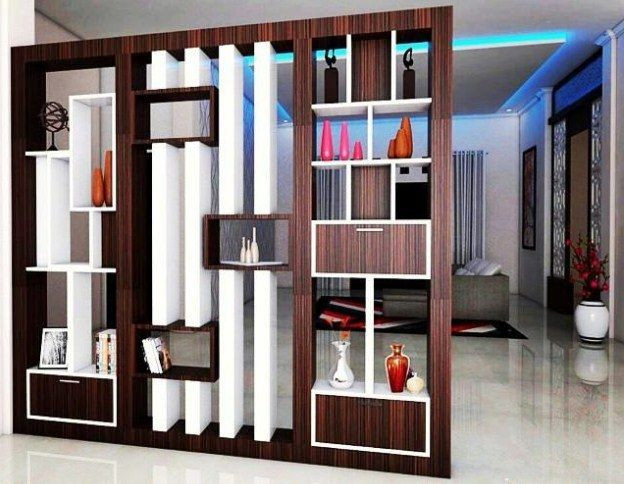 kayu pemisah ruang tamu | desainrumahid.com