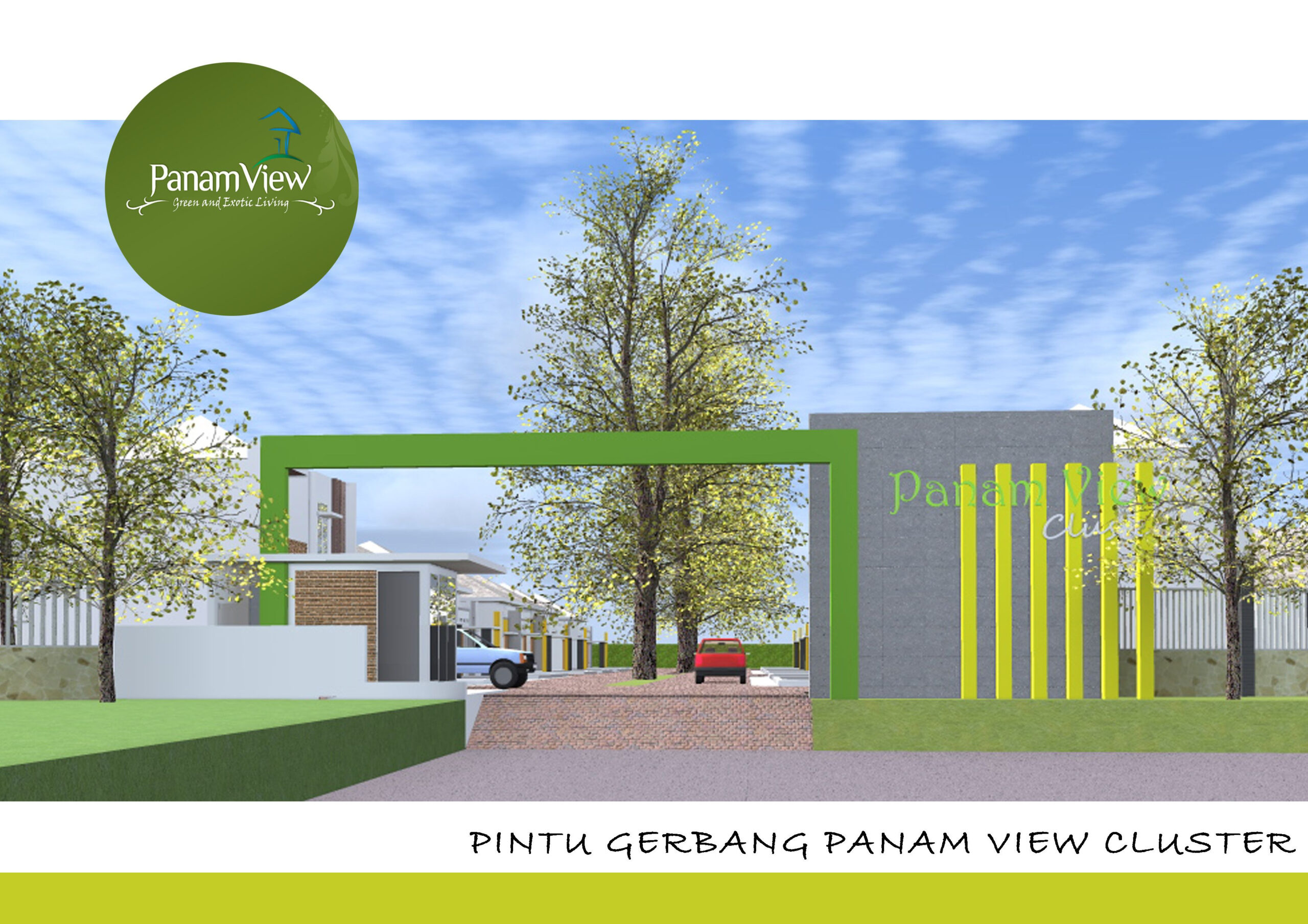 gate perumahan panam view cluster pekanbaru | arsitektur ...