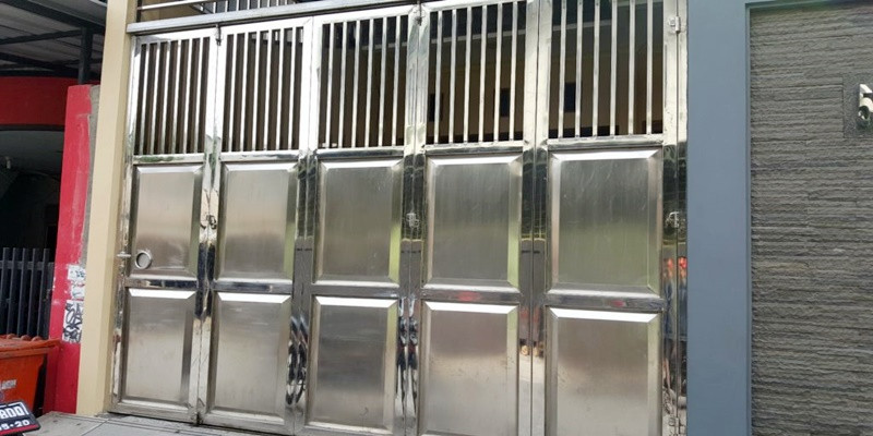 pintu pagar stainless - modern aluminium