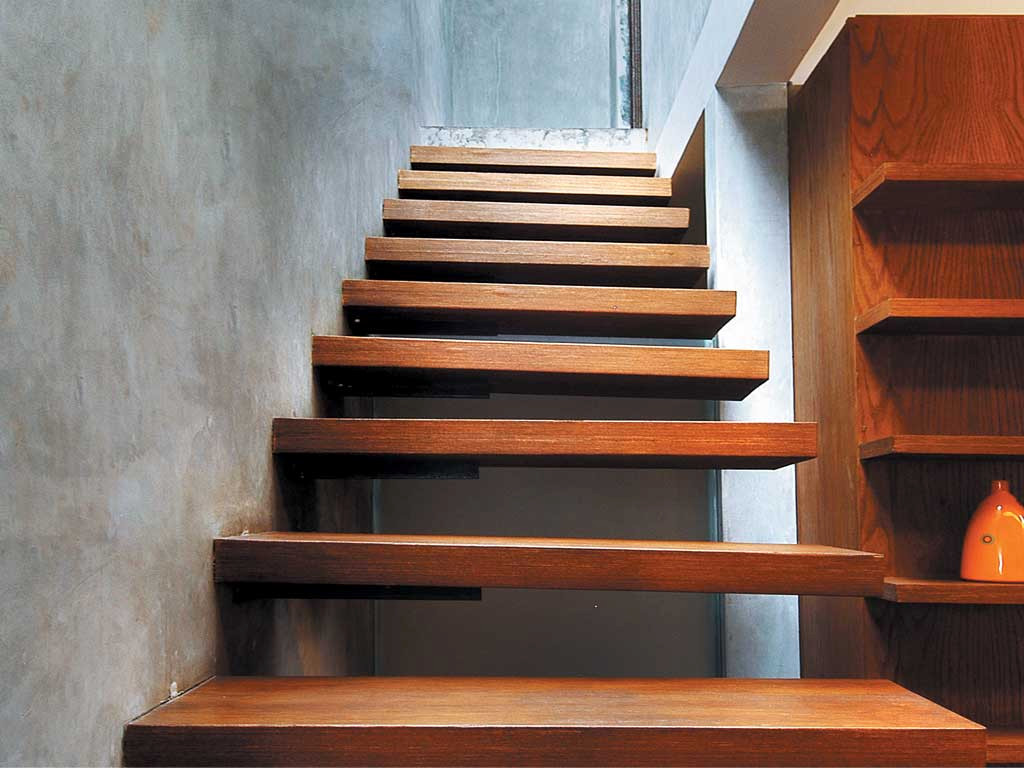 tips desain tangga kayu untuk rumah minimalis cv aik