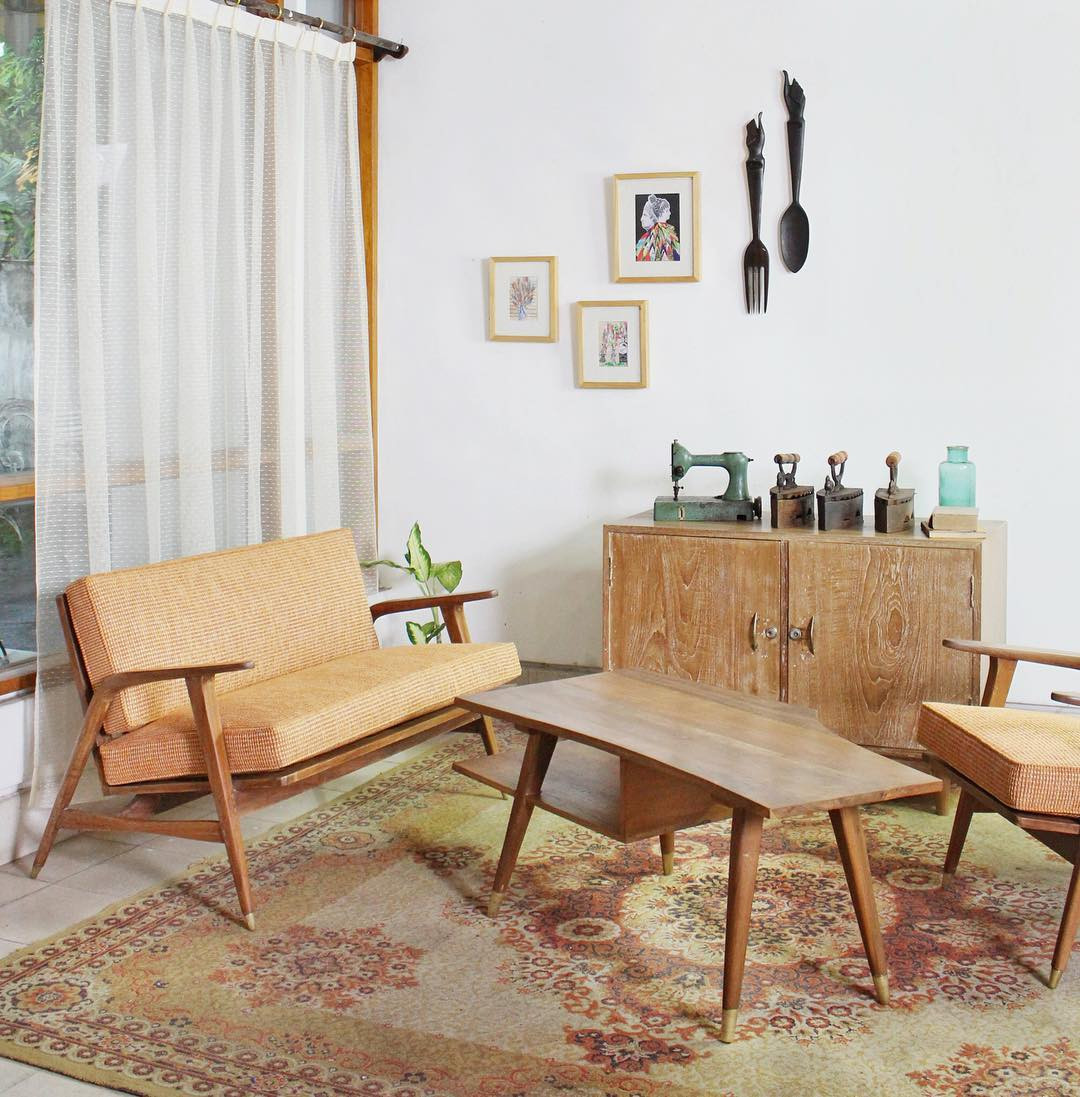 27 desain ruang tamu minimalis bergaya klasik vintage ...