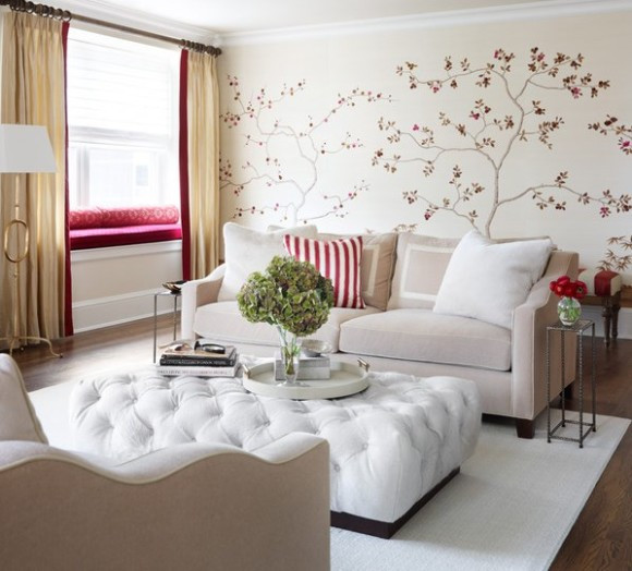 13 wallpaper dinding ruang tamu sempit elegan | rumah impian
