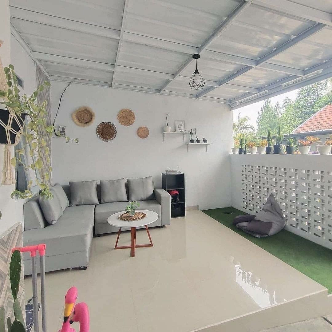 7 inspirasi desain ruang tamu di teras rumah | unik dan ...
